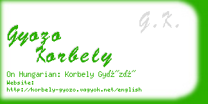 gyozo korbely business card